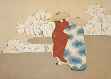 Ukiyo e Winter Day