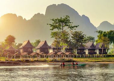 The Nam Song River in Laos