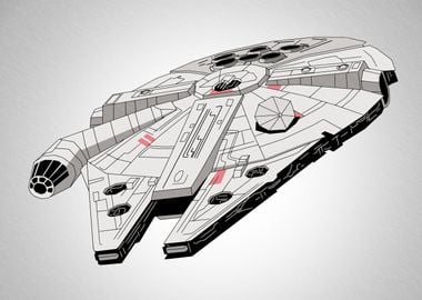 Millennium Falcon Star Wars Paint by Numbers 