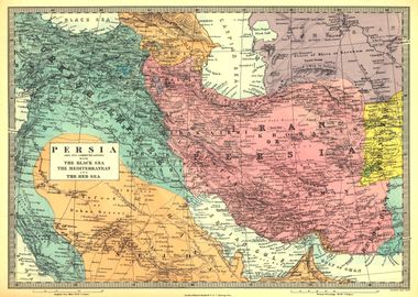 Vintage Persia Map