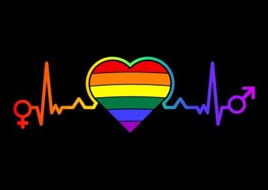 LGBTQ Flag Heart