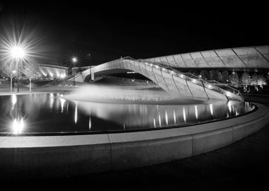 Night city, B&W, Poland