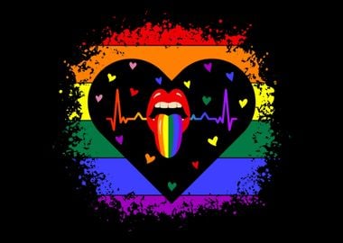 LGBTQ Flag Heart