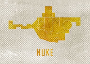 Nuke Map White And Gold