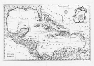 Mexico vintage white map