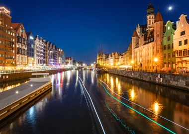 Night city, Poland, Europe