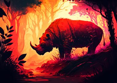 Paint Rhinoceros