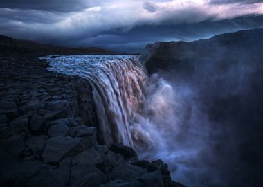 Dramatic Sky At Dettifoss