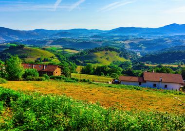 Landscape mountains green