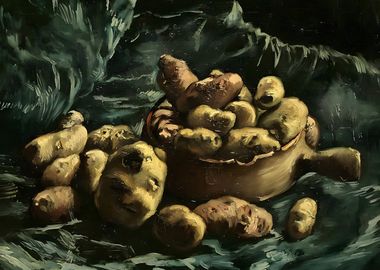 Still life with potatoes