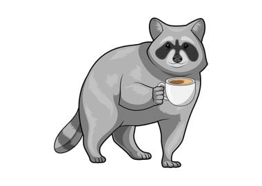 Racoon Coffee Cup