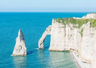 Etretat Cliffs And Beach