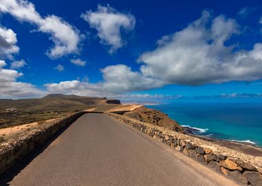 Spain, road in Lanzarote