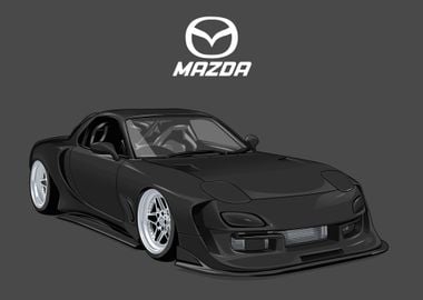 mazda rx 7 black