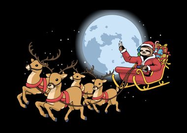 Santa Claus Sleigh Sloth