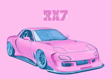 mazda rx 7 pink