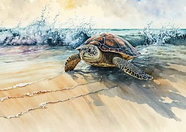 Turtle on Beach