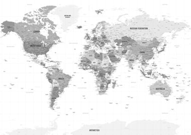 White World Map