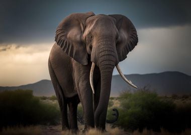 Majestic Bull Elephant