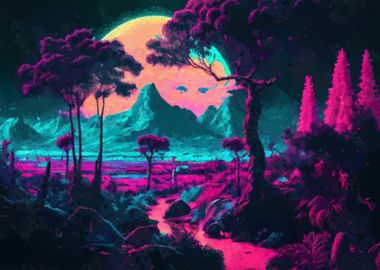 Vaporwave Landscape