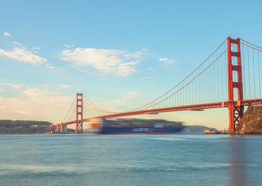 Golden Gate and Ship