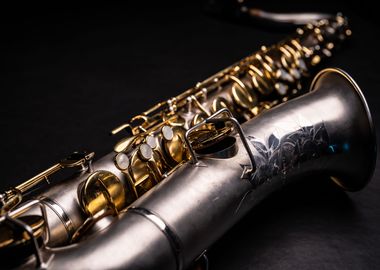 Saxophone on Black