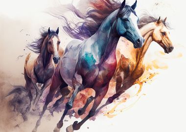 watercolor horse