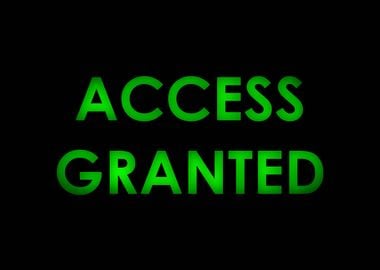 Access granted green messa