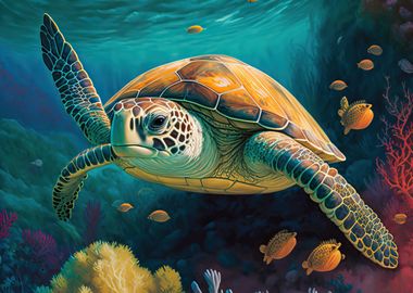 Sea Turtle watercolour