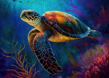 Sea Turtle watercolour