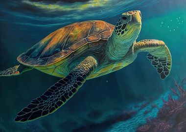 Sea Turtle watercolour