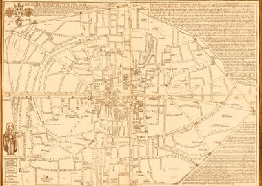 Bologna Italy vintage map