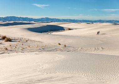 White Sand with Hikers