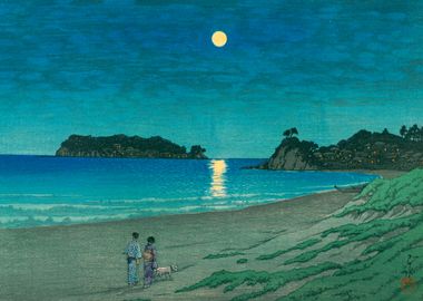 Kawase Hasui Moon Sagami