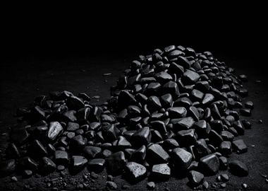 Rocks gravel coal pile dar