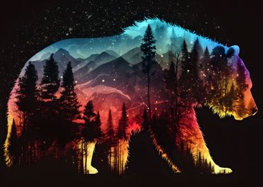 bear double exposure