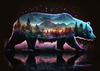 Bear Wild Double Exposure