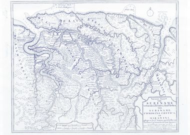 Suriname White vintage map