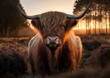 Highland Cattle GoldenHour