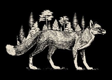 Fox Forest Silhouette