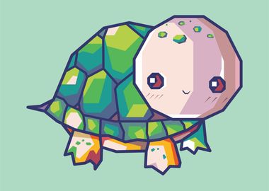 Cute Turtle Popart