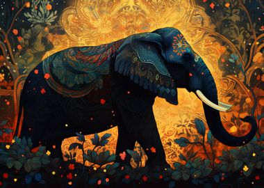 Abstract painting Elephant