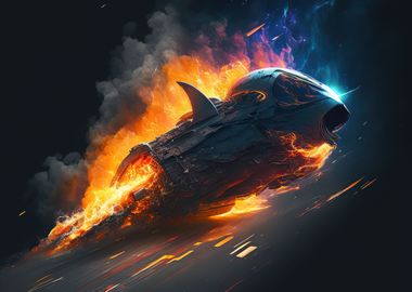 Spaceship fire 