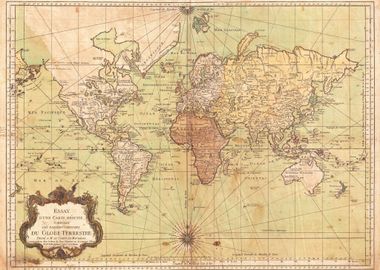 Old World Map Vintage