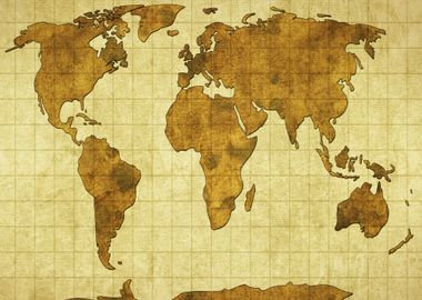 Old World Map Vintage