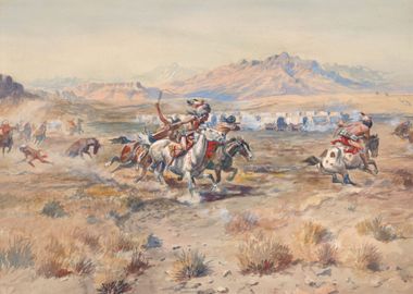 Indians Attacking Settlers