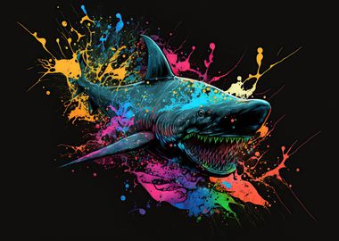 Shark colorful animal