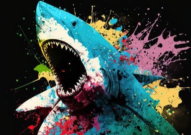 Shark colorful animal