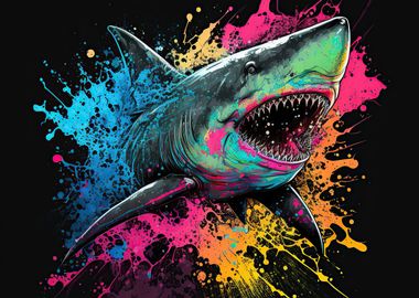 Shark colorful animal