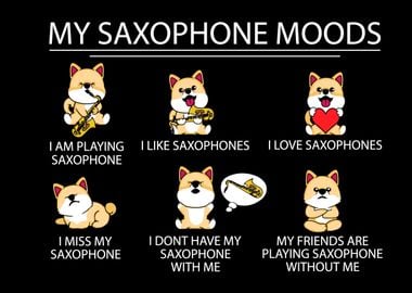 Saxophone Player Shiba Inu